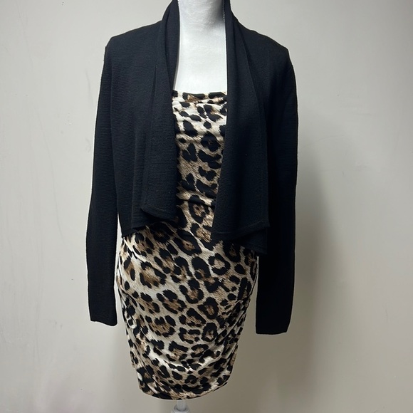 𝅺THALIA Sodi Animal print Rusched dress Size XS (D4) - Picture 2 of 12